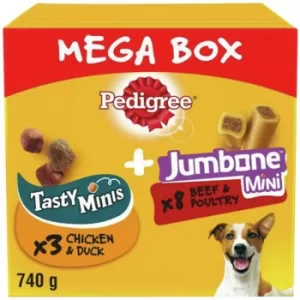 Image of Pedigree Tasty Minis and Jumbone Small Dog Treats Mega Box 740g