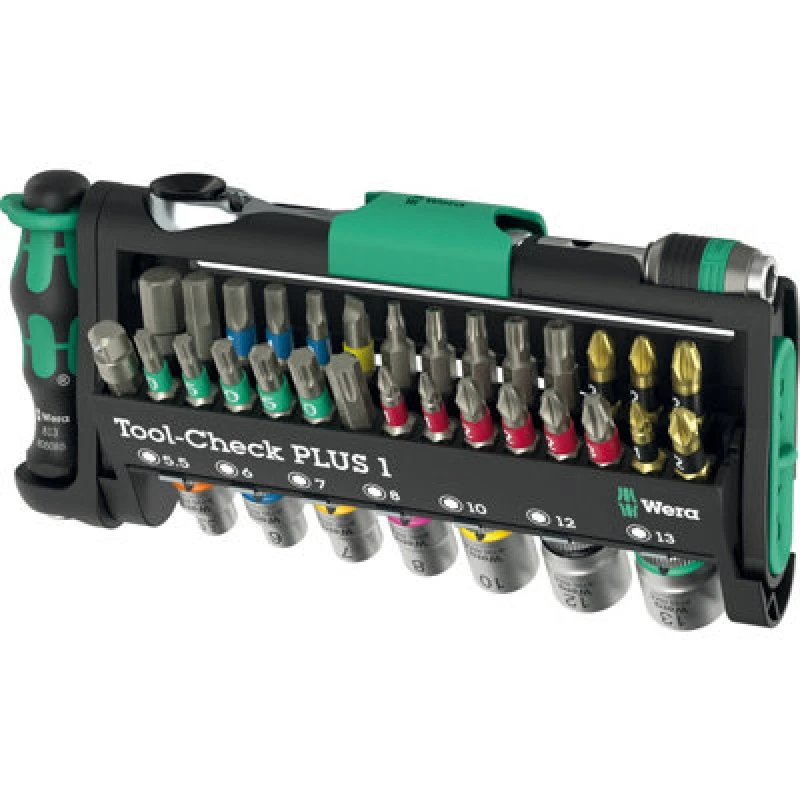 Image of Wera Wera Tool-Check PLUS 1 05049055001 Bit set Slot, Phillips, Pozidriv, Allen, Star socket, TORX BO 05049055001