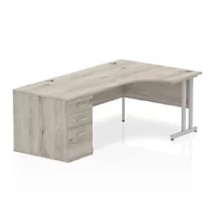 Image of Dynamic Ergonomic Desk Impulse IWSRC168WCGRY Rectangular MFC 1800 mm x 800 mm x 730 mm Grey Oak