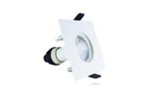 Image of Integral Evofire 70mm cutout Fire Rated Static Downlight Square White GU10 Holder