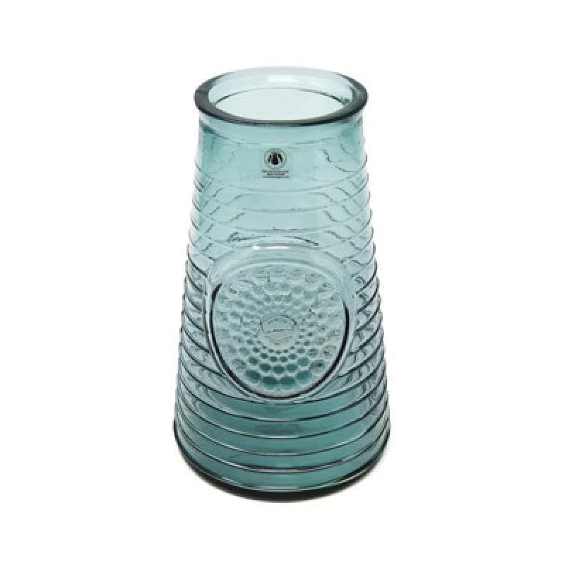 Image of Verano Spanish Ceramics Recycled Glass Mandala Grey Home Decor Medium Vase (H) 27.5Cm
