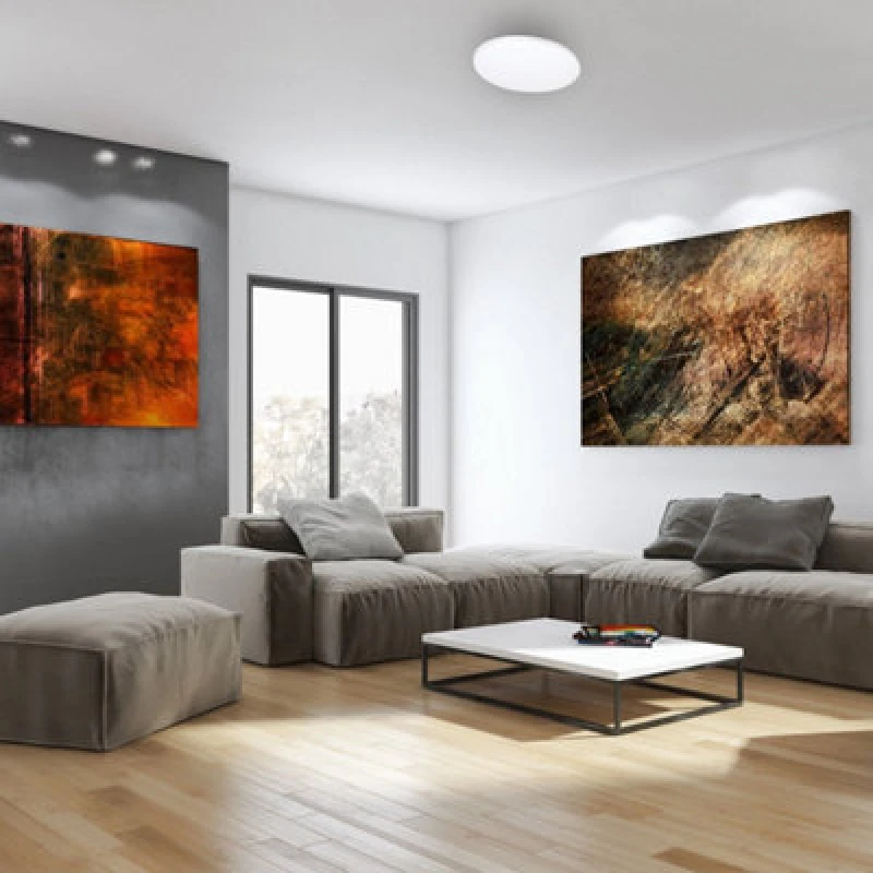 Image of Milagro Siena LED Ceiling Lamp 35cm Chrome And White With Remote White unisex