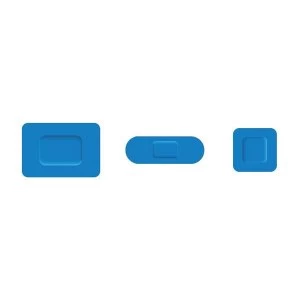 Image of Wallace Cameron First Aid Kit Blue Detectable Plasters 3 Assorted Sizes Oblong Pack of 150