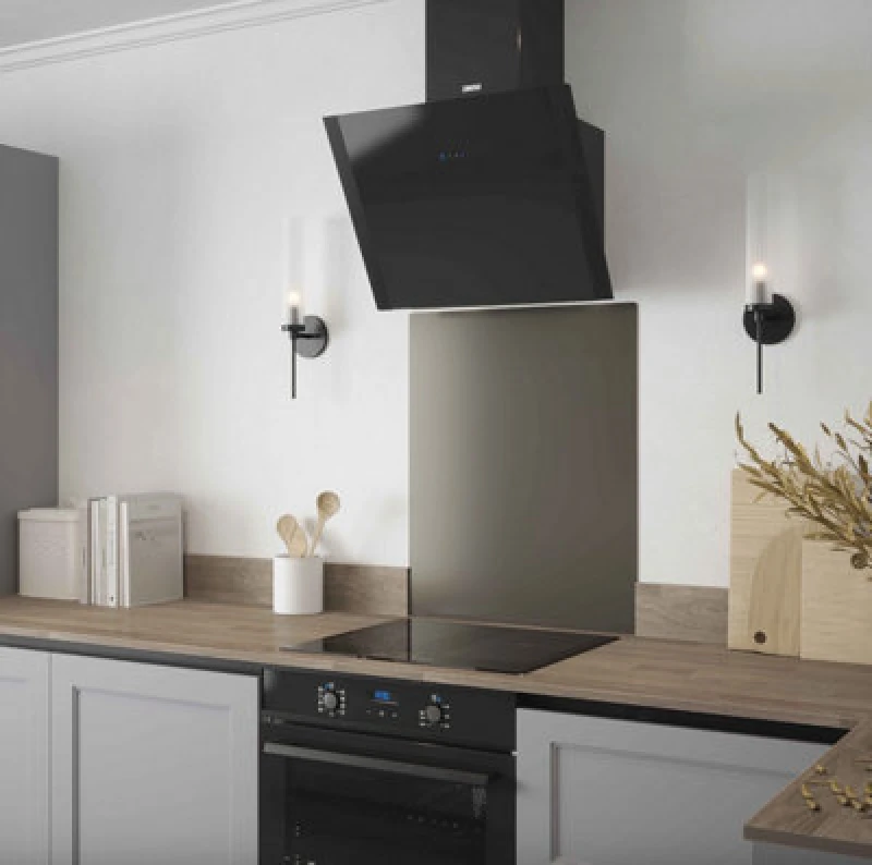 Image of Forgeworks Gunmetal Stainless Steel - Self Adhesive - Metal Kitchen Splashback 600mm X 750mm X 0.9mm