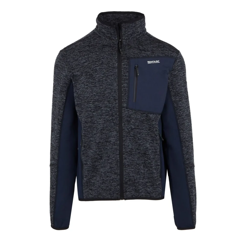 Image of Regatta Regatta Men 'Baslinn' Stretch Fleece in Blue Size: Medium Blue M Male 5063019759616