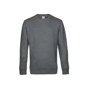 Image of B&C Mens King Crew Neck Sweater (L) (Heather Mid Grey)