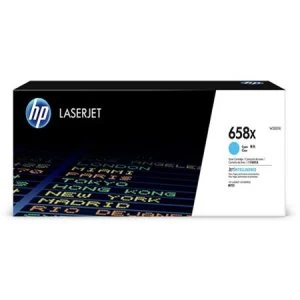 Image of HP 658X Cyan Laser Toner Ink Cartridge