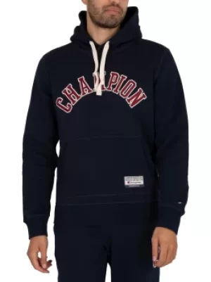 Image of Collegiate Logo Organic Cotton Blend Pullover Hoodie