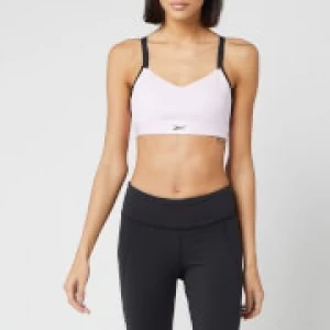 Image of Reebok Womens Hero Strappy Padded Bra - Pixel Pink - L
