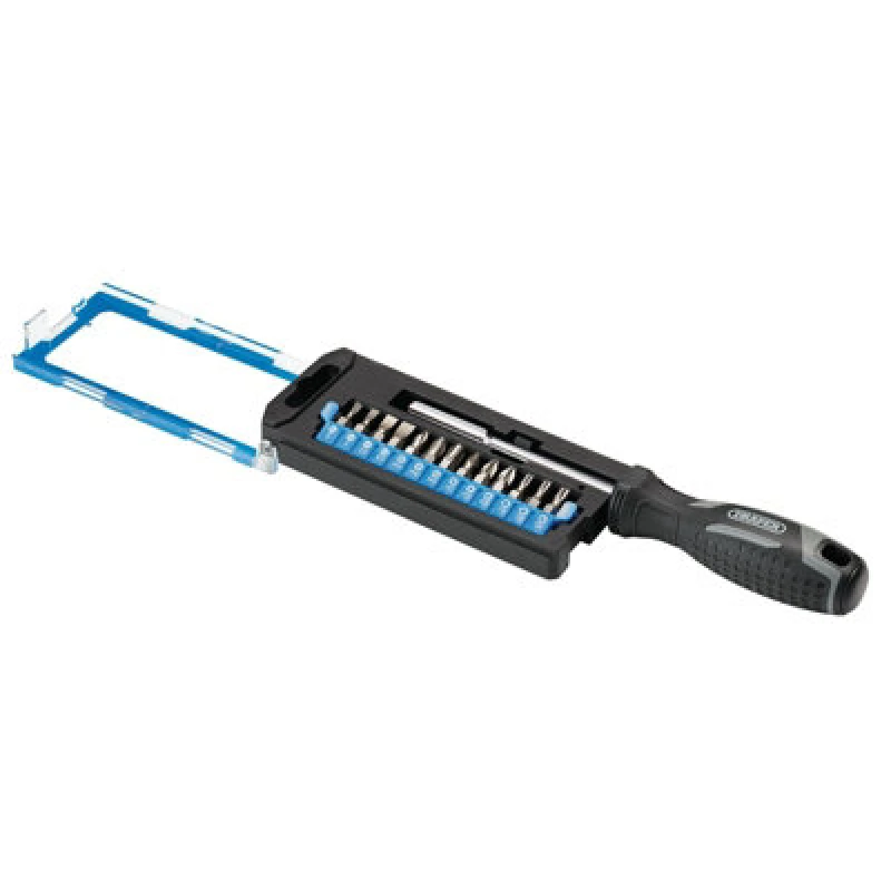 Image of Draper 13438 Soft Grip Magnetic S/Driver & Bit Set 1/4"x 100mm 14 Pcs 13438