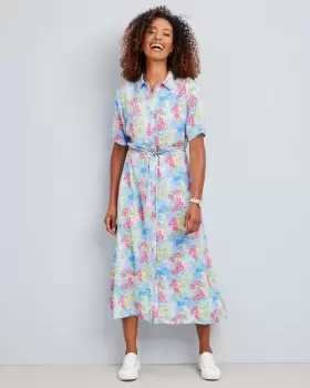 Image of Cotton Traders Womens Style-Me-Easy Midi Shirt Dress in White