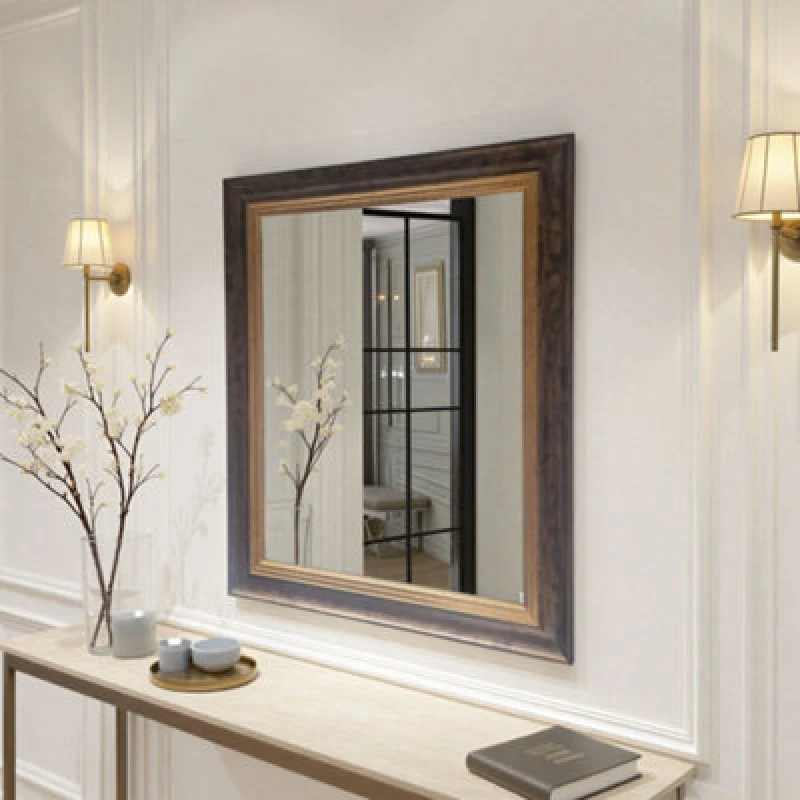 Image of Yearn Mirrors Classic Bronze Gold Bevelled Wall Mirror Bronze Unisex