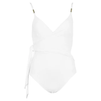 Image of Biba Wrap Swimsuit - White Texture