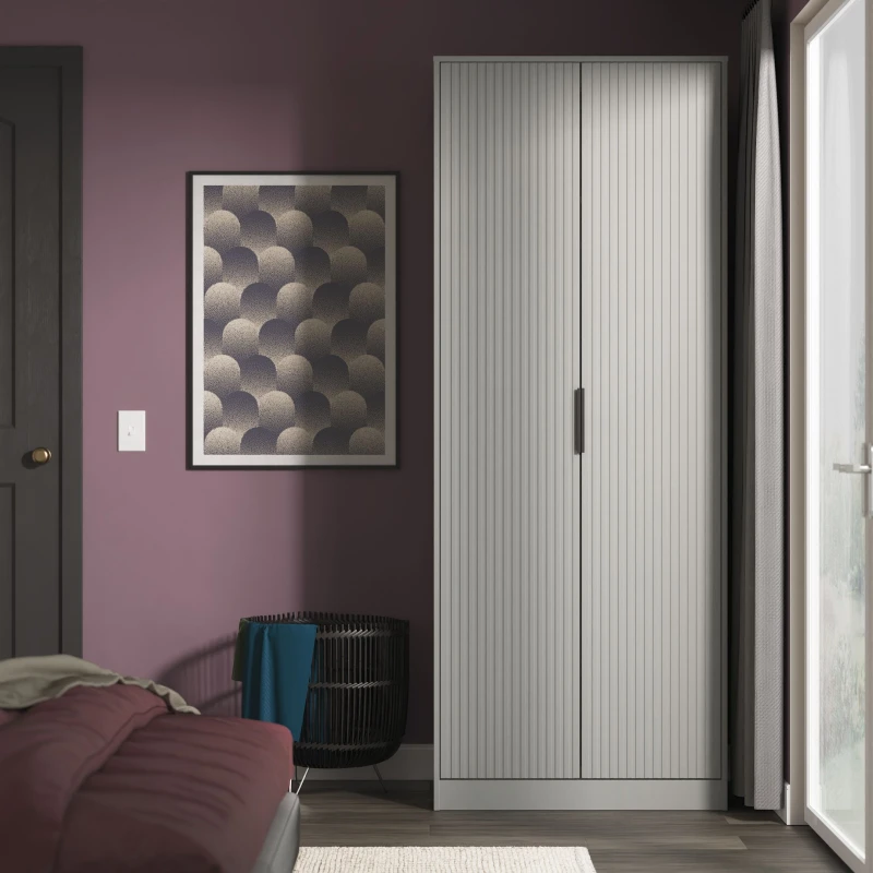 Image of Ready Assembled 2 U Menai 2 Door Wardrobe (Ready Assembled) in Dark Grey Dark Grey Unisex