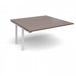 Image of Adapt II Boardroom Table Add On Unit 1600mm x 1600mm - White Frame wa