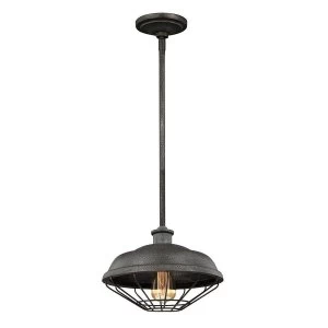 Image of 1 Light Ceiling Pendant Grey Metal, E27