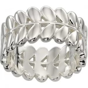 Image of Ladies Orla Kiely Silver Plated Leaf Ring