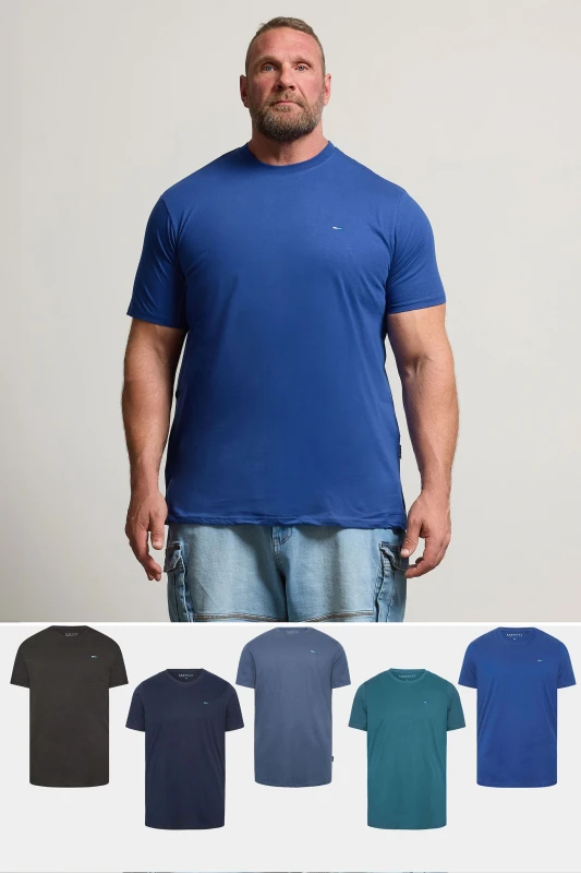 Image of BadRhino 5 Pack Core T-Shirts Blue