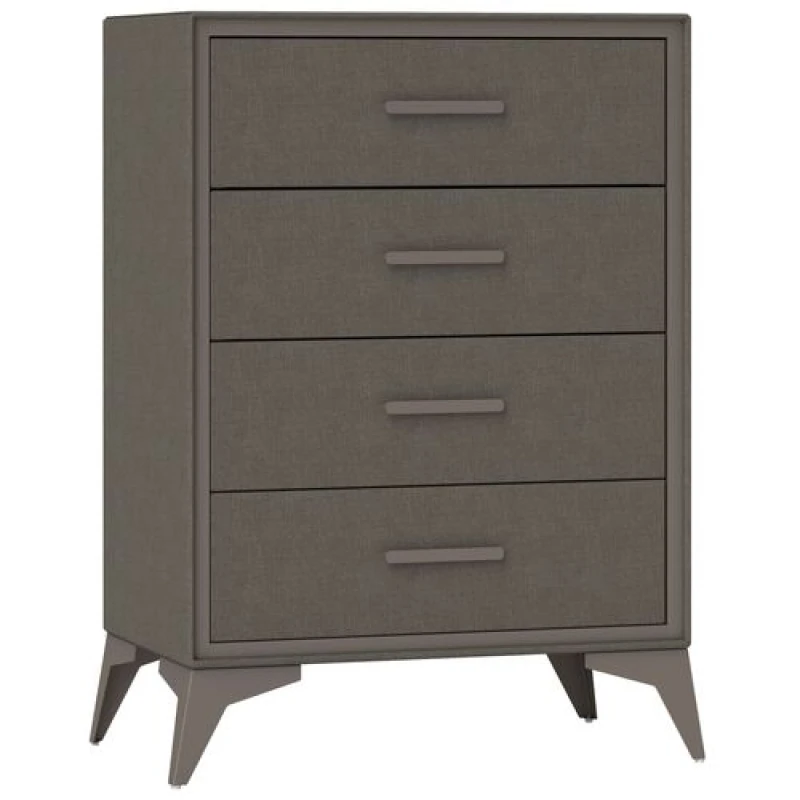Image of HOMCOM Chest of Drawers, 4 Drawer Fabric Dresser with Steel Frame Brown, Brown 831-833V00BN