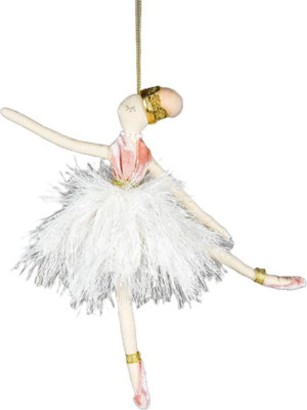 Image of Shatchi Ballerina White 14x20cm - Christmas Hanging Decoration White