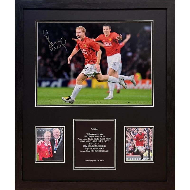 Image of AllStarSignings Ltd Paul Scholes signed Manchester United photo Red unisex One Size