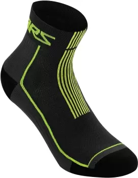 Image of Alpinestars Summer 9 Socks, black-yellow Size M black-yellow, Size M