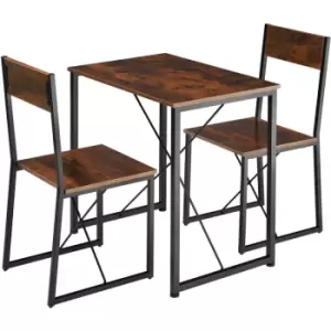 Image of Tectake - Dining table and chairs Margate - dining table set, dining set, kitchen table and chairs - industrial dark - industrial dark
