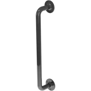 Image of Rothley Grab Rail Gunmetal Bathroom Shower Outdoor Support Handle Disability Aid - Gunmetal