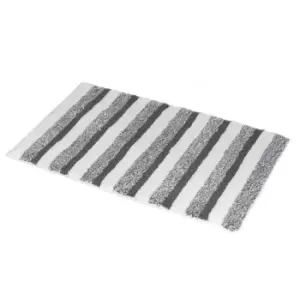Image of Showerdrape Milton Stripe Bath Mat Grey