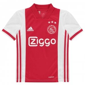 Image of adidas Ajax Home Shirt 2020 2021 Junior - White/Red