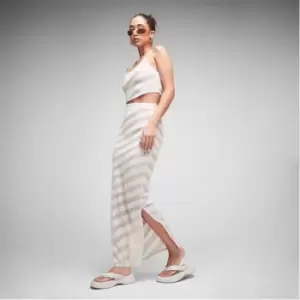 Image of Missguided Crochet Knit Midaxi Skirt - Cream