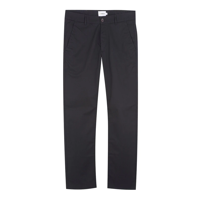 Image of Farah Cotton Straight Trousers - Blue Blue 30 S