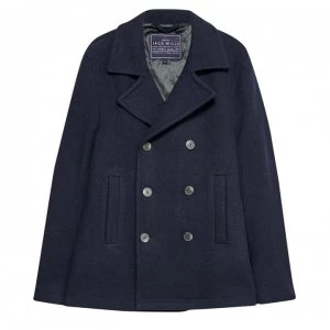 Image of Jack Wills Bickmor Wool Peacoat - Navy