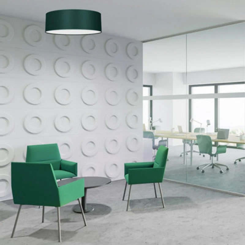 Image of Milagro Verde Ceiling Lamp 50cm Hand Made Scandi Style Rich Green Fabric Green unisex