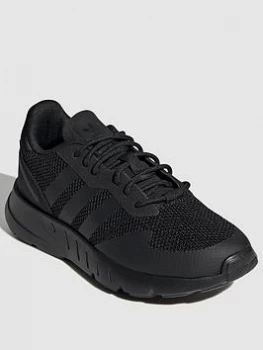 Image of adidas Originals Unisex Kids ZX 1K Boost - Black, Triple Black, Size 2