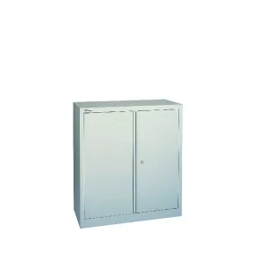 Image of Jemini Grey 2 Door Stationary Cupboard 1000mm KF08501