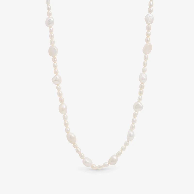 Image of Jon Richard Womens Gold Plated Real Freshwater Pearl Necklace Gold Female One Size