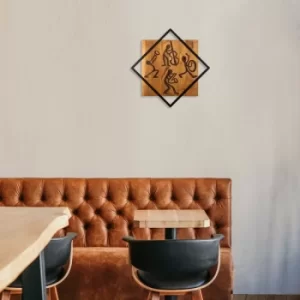 Image of Instrumental Brothers Walnut Black Decorative Wooden Wall Accessory