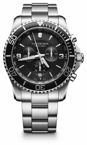 Image of Victorinox 241695 Mens Maverick Chronograph Stainless Steel Watch