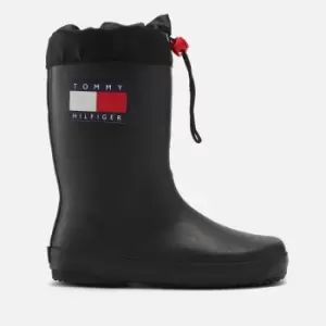 Image of Tommy Hilfiger Youth Rain Boots - Black - UK 2.5 Kids