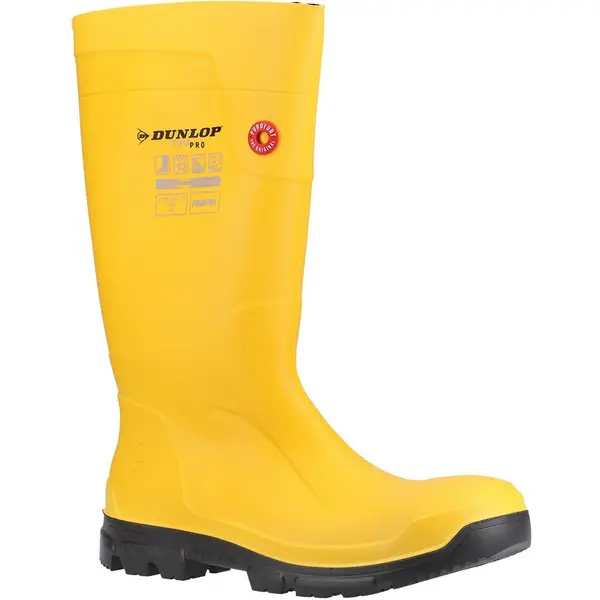 Image of Dunlop Mens Purofort Field Pro Full Safety Wellington Boots UK Size 7 (EU 41)