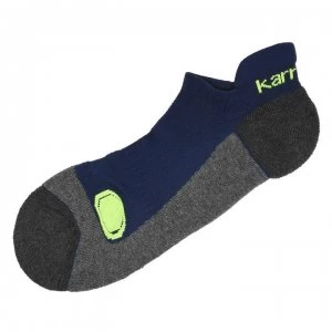 Image of Karrimor 2 Pack Running Socks Mens - Navy/FluoYellow