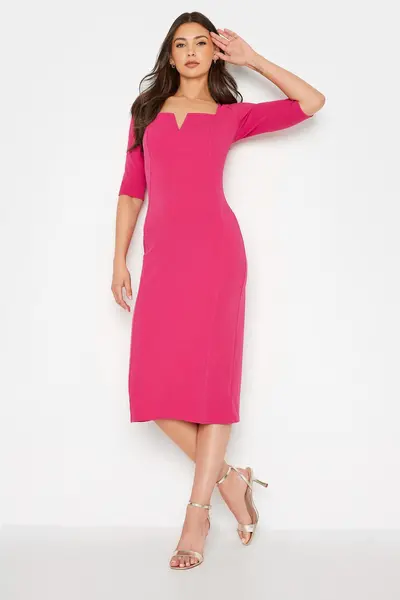 Image of Long Tall Sally Tall Notch Neck Dress Pink
