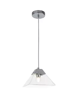 Image of Dome Ceiling Pendant Small, E14, Polished Chrome