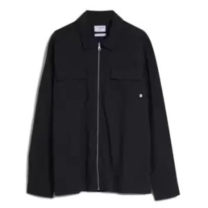 Image of Farah Goto Zip Shirt - Black