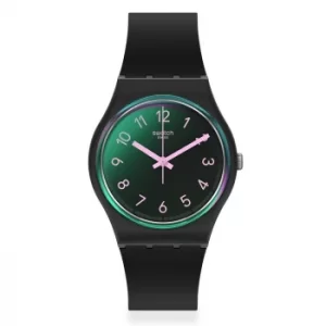 Image of Swatch LA Night Black Silicone Strap Watch