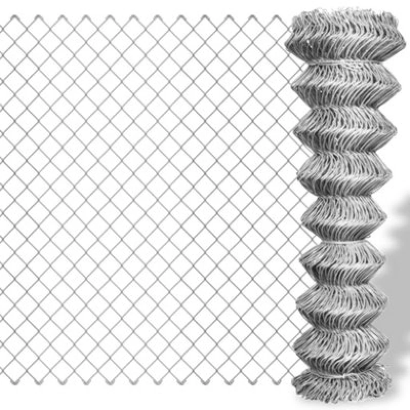 Image of Vidaxl Chain Link Fence Galvanised Steel 25X1.25 M Silver
