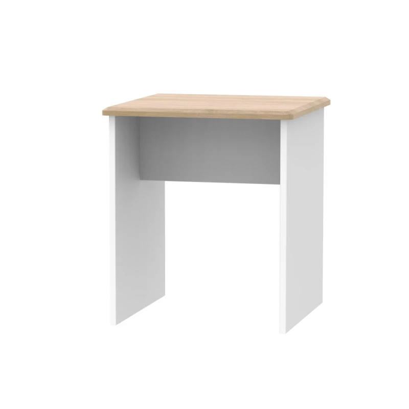 Image of Albert Lamp Table In White Ash & Oak (Ready Assembled)