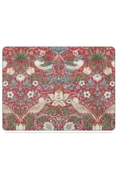 Image of Pimpernel Strawberry Thief Red Placemats Set of 6