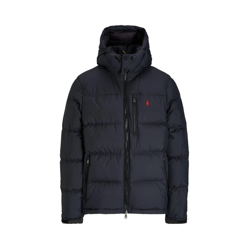 Image of Polo Ralph Lauren Mens El Cap Water Resistant Duck Down Detachable Hood Short Puffer Jacket Polo Black male XL
